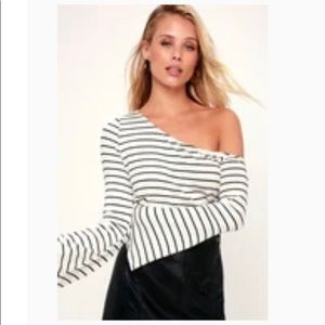 Off the shoulder bell sleeved top